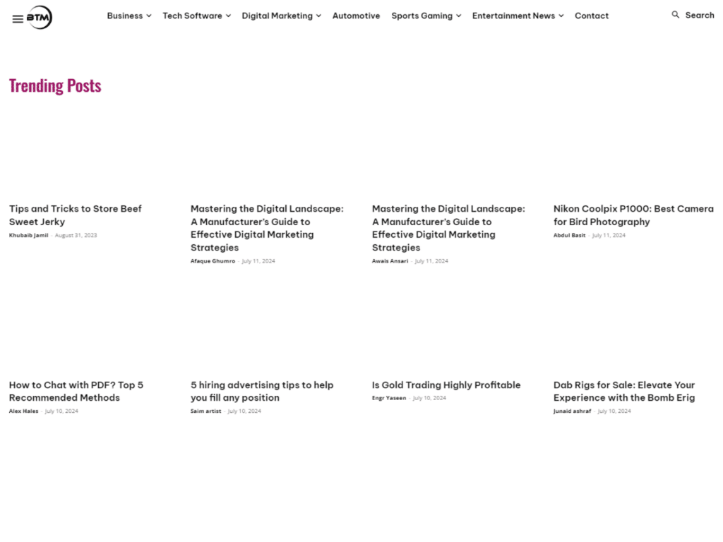 Review businesstomark.com blog & website collaboration opportunities, guest posts, backlinks exchanges and marketing outreach options