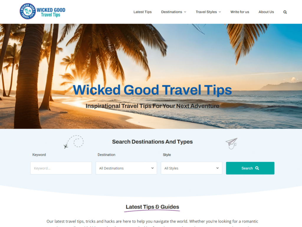 Review wickedgoodtraveltips.com website & domain collaboration opportunities Guest posts, backlink exchanges, marketing outreach partnerships