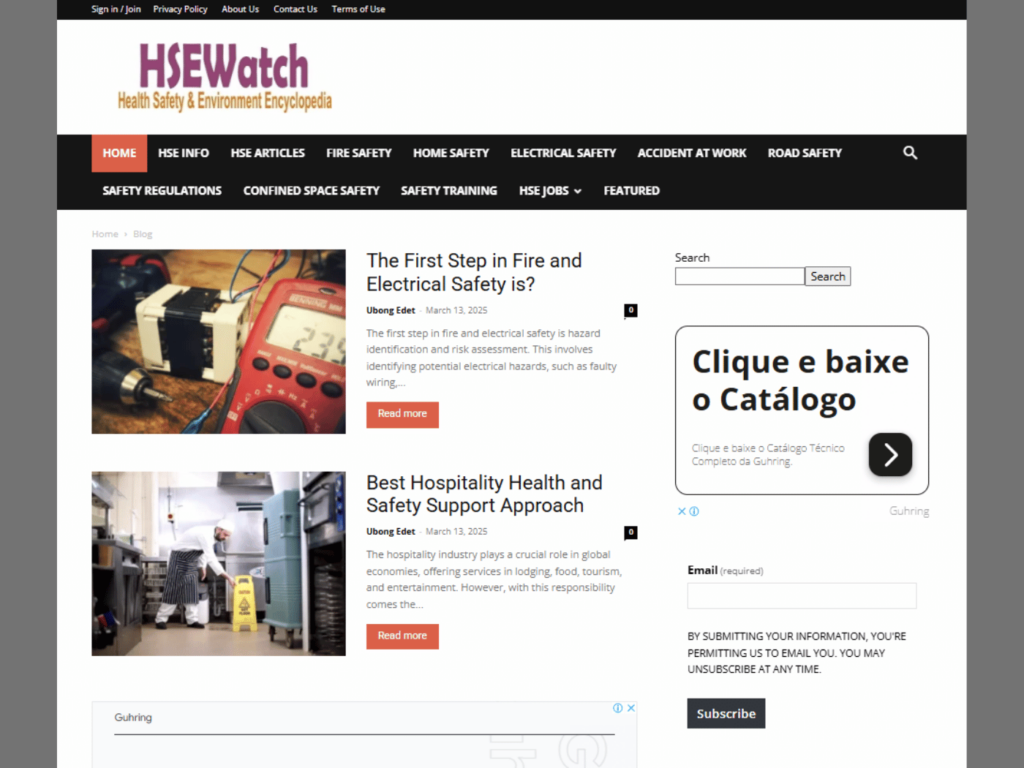 Review HSEWatch.com domain collaboration opportunities, guest posts, backlink exchanges and marketing outreach options