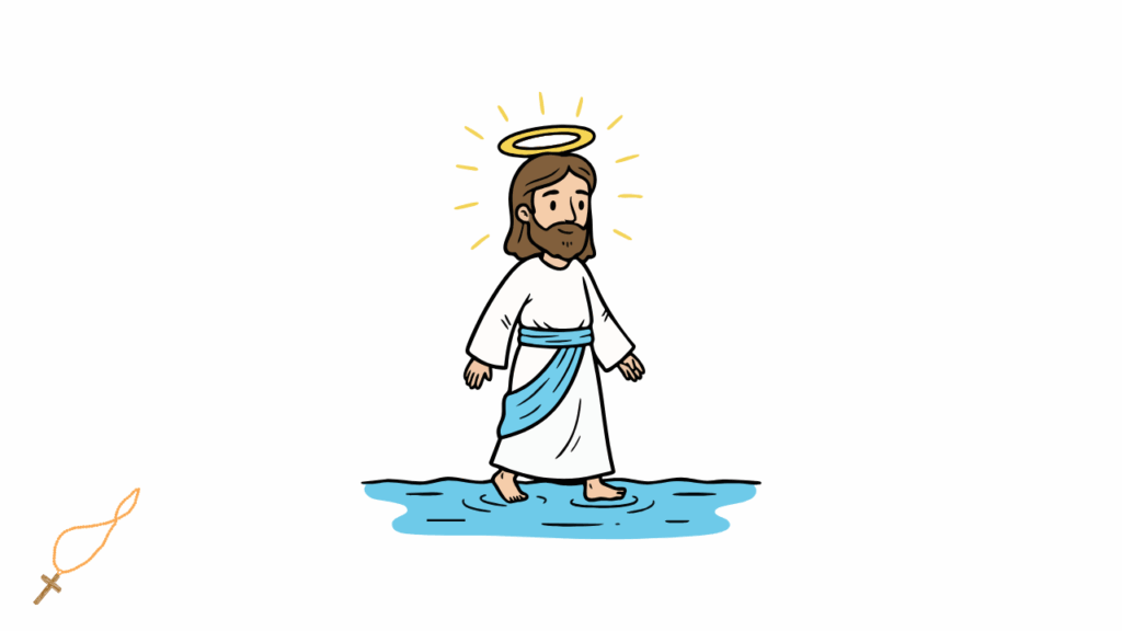 Jesus Walking On Water XL Canvas Print Artesty Wall Art