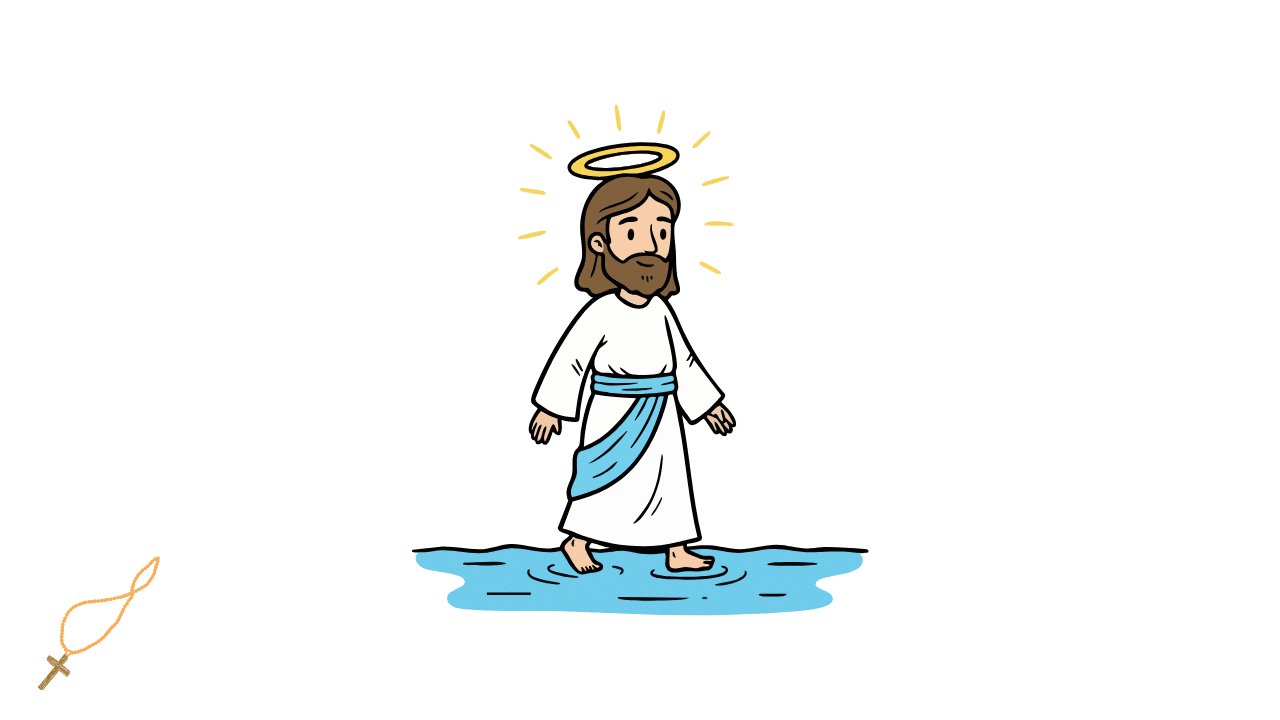 Jesus Walking On Water XL Canvas Print Artesty Wall Art