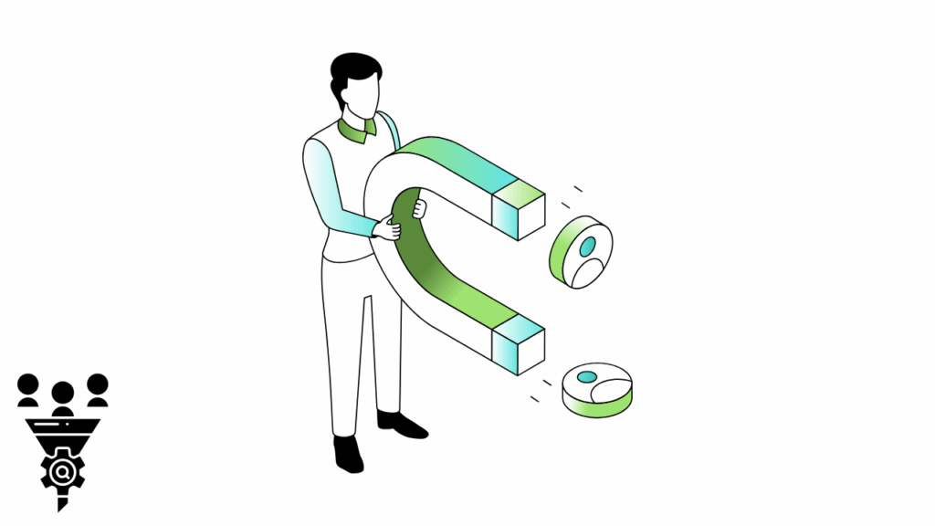 A 3D illustration of a smartphone with floating heart, message, and notification icons on a purple background, representing social media lead generation strategies that actually work.